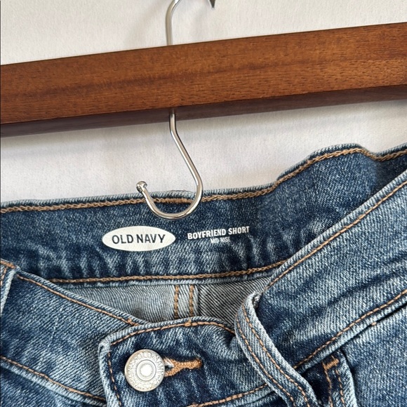 Old Navy Blue Distressed Jean Shorts Cuffed - Picture 2 of 4